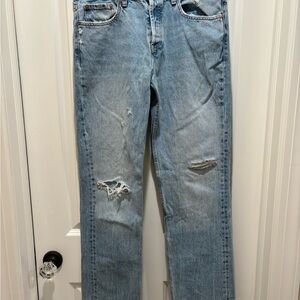 ZARA Light Blue Distressed Women’s Jeans